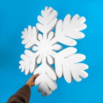 Copo de nieve modelo escarchado de poliestireno para decorar