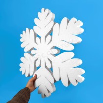 Flocon de neige – modèle givré en polystyrène à décorer