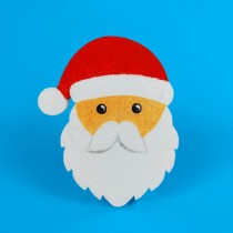 Testa di Babbo Natale in polistirene da decorare