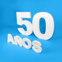 Set numeri 60 cm + lettere "ANNI" – Polistirolo bianco