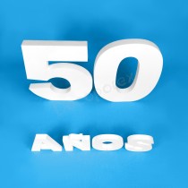 Set numeri 60 cm + lettere "ANNI" – Polistirolo bianco