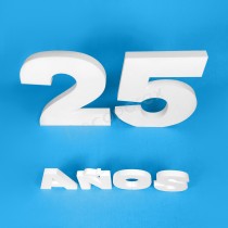 Pack chiffres 60 cm + lettres "ANS" – Polystyrène blanc