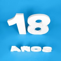 Pack números 60 cm + letras "AÑOS" – Porexpán