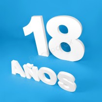 Pack números 60 cm + letras "AÑOS" – Porexpán