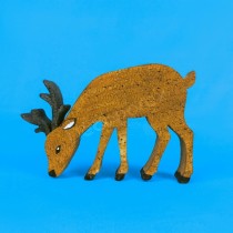 Renne broutant en polystyrène à décorer