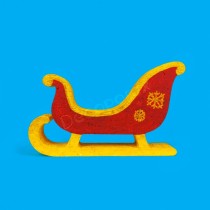 Christmas sleigh polystyrene decoration