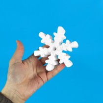 Copo de nieve modelo fantasía de poliestireno para decorar