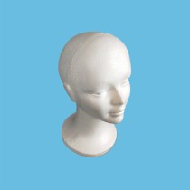 Testa di donna in polistirene per espositore