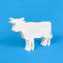 Mucca in polistirene da decorare