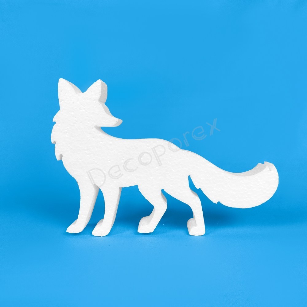 Renard en polystyrène à décorer