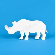 Polystyrene rhinoceros for decorating