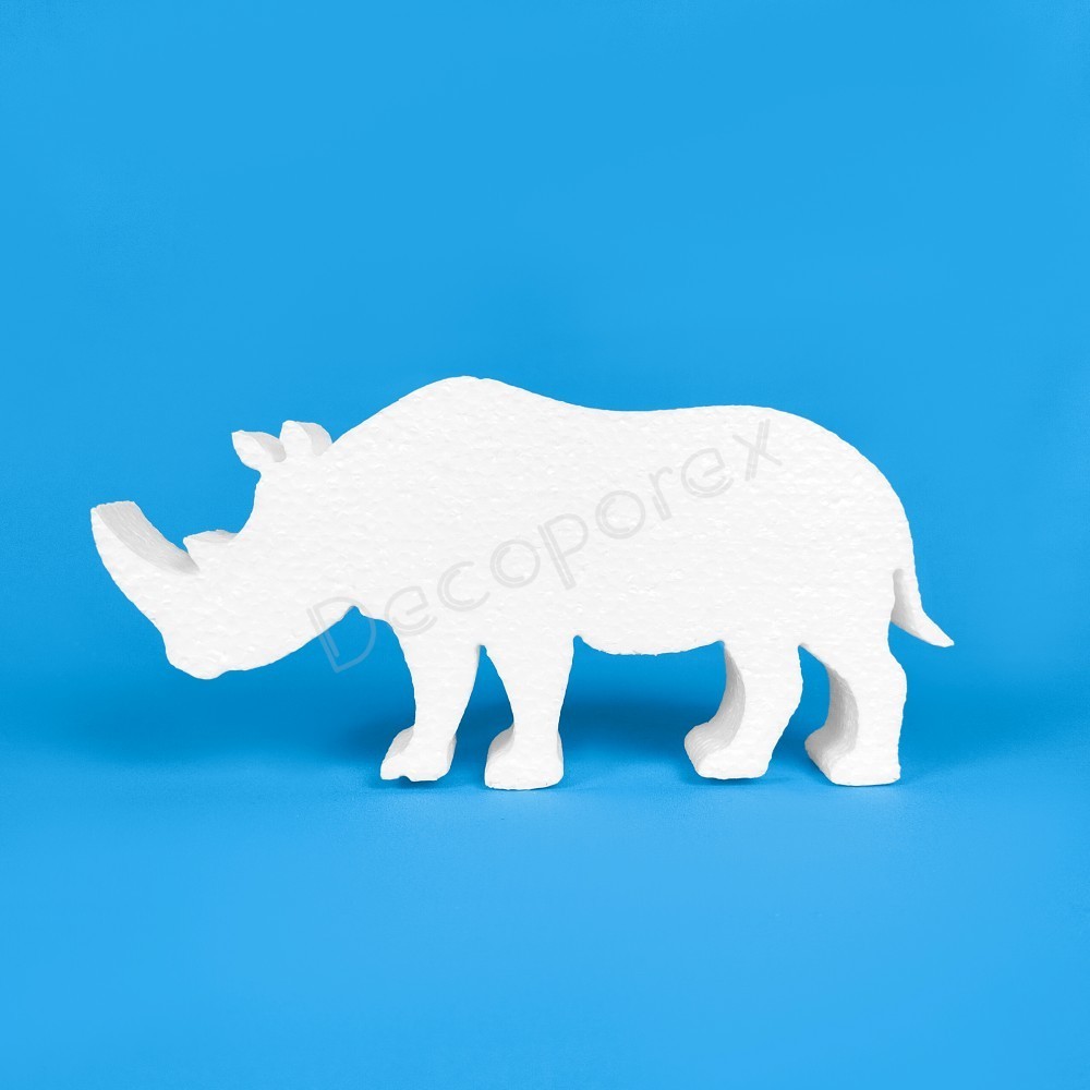 Polystyrene rhinoceros for decorating