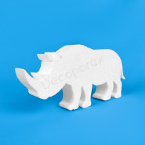 Polystyrene rhinoceros for decorating
