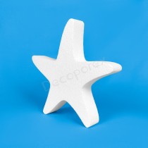 Étoile de mer en polystyrène à peindre et personnaliser. Idéale pour loisirs créatifs, projets scolaires et décorations marines.
