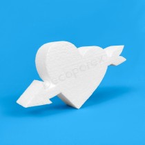Cœur avec flèche en polystyrène pour la Saint-Valentin