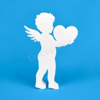 Angioletto con cuore in polistirene per San Valentino