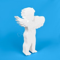 Angioletto con cuore in polistirene per San Valentino