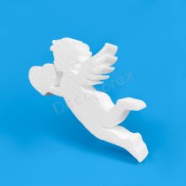Petit ange volant avec cœur en polystyrène pour la Saint-Valentin