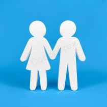 Pareja de poliestireno para San Valentín