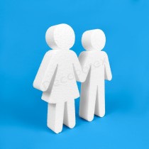 Pareja de poliestireno para San Valentín