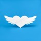 Winged heart in polystyrene