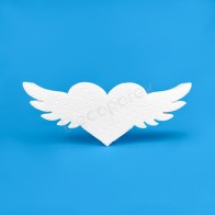 Cuore alato in polistirene