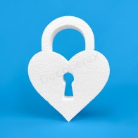 Heart-shaped lock in polystyrene