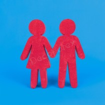 Couple en polystyrène à décorer pour la Saint-Valentin