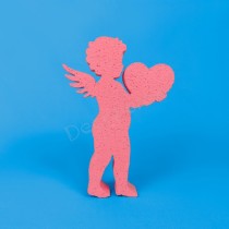 Angioletto con cuore in polistirene per San Valentino