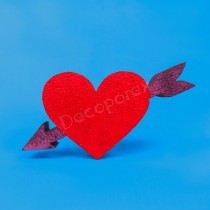 Cœur avec flèche en polystyrène pour la Saint-Valentin