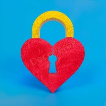 Heart-shaped lock in polystyrene