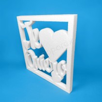 Marco "Te Quiero" de poliestireno – Ideal para decorar con amor
