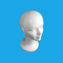 Tête de femme en polystyrène pour présentoir