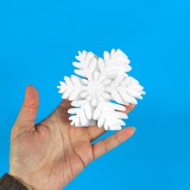 Copo de nieve modelo escarchado de poliestireno para decorar