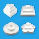 Polystyrene Cake Bases – 3 or 4 Tiers, Various Shapes