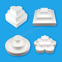 Bases pour gâteau en polystyrène – 3 ou 4 étages