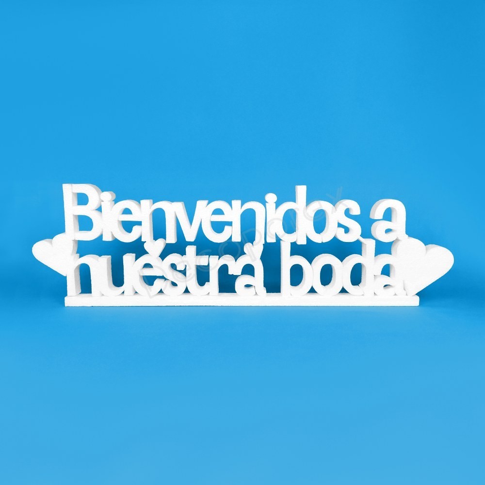 Letrero "Bienvenidos a nuestra boda" – 80×23,5 cm
