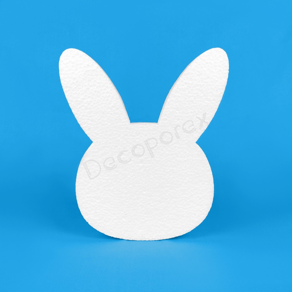 Tête de lapin en polystyrène | Idéal pour les loisirs créatifs