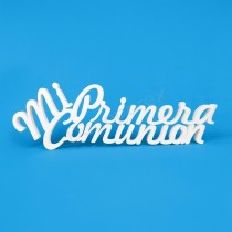 Letrero mi primera comunión de corcho