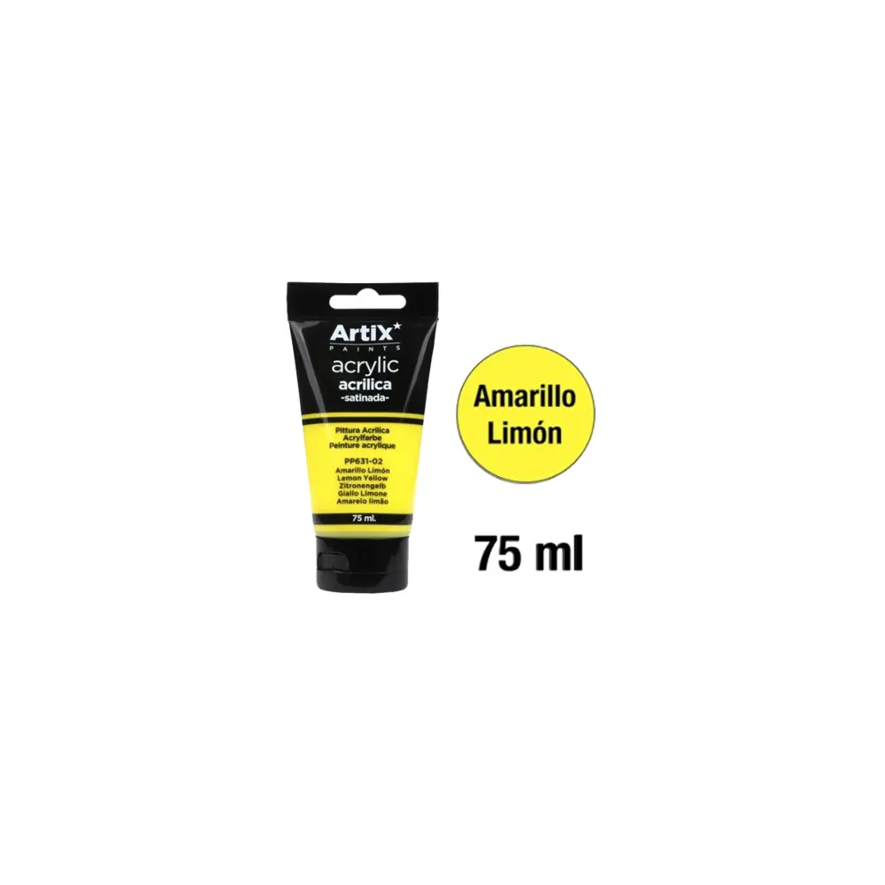 Lemon Yellow – 75 ml Satin Acrylic Paint for Polystyrene