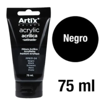 Negro – Pintura acrílica satinada 75 ml para poliestireno