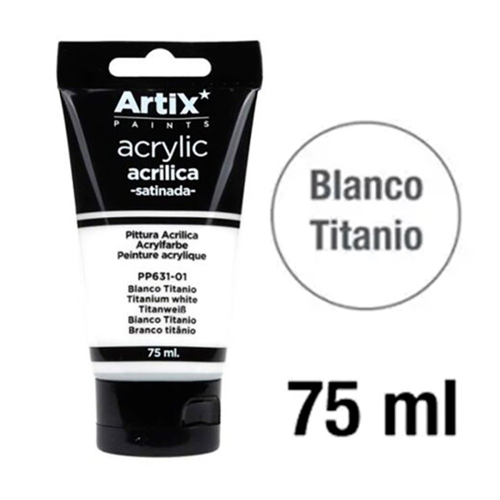 Blanco Titanio – Pintura acrílica satinada 75 ml para poliestireno