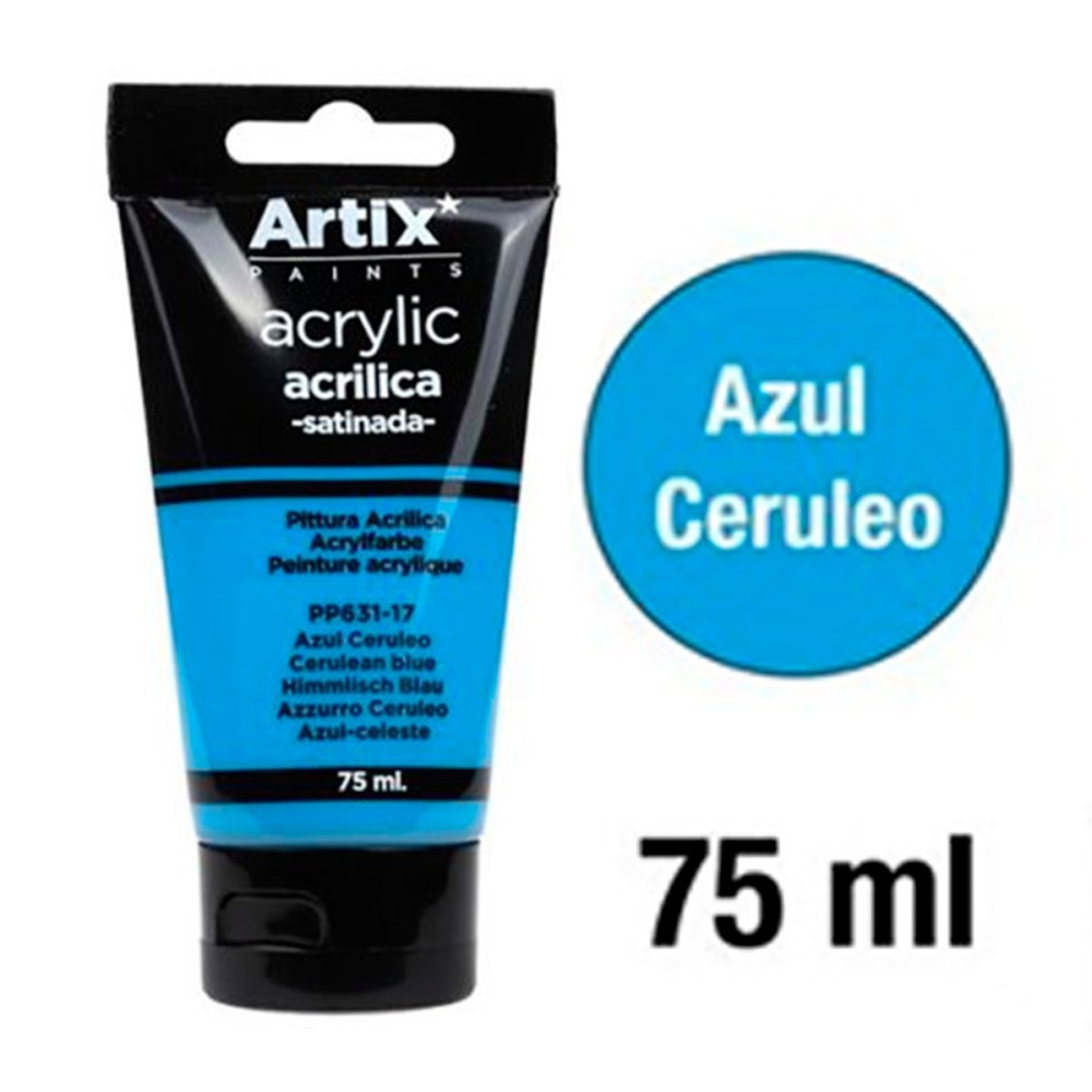 Azzurro Ceruleo – Pittura acrilica satinata 75 ml per polistirene