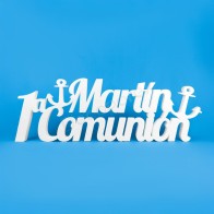 1ª Comunione nome personalizzato polistirolo ancore