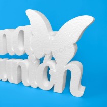 1st Communion personalized name polystyrene butterflies