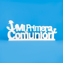 Letrero "Mi Primera Comunión" con anclas – Porexpán