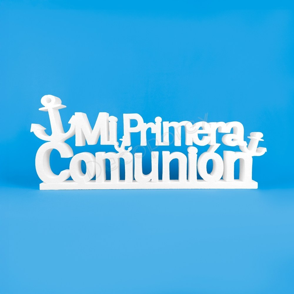Lettrage "Mi Primera Comunión" avec ancres – Polystyrène