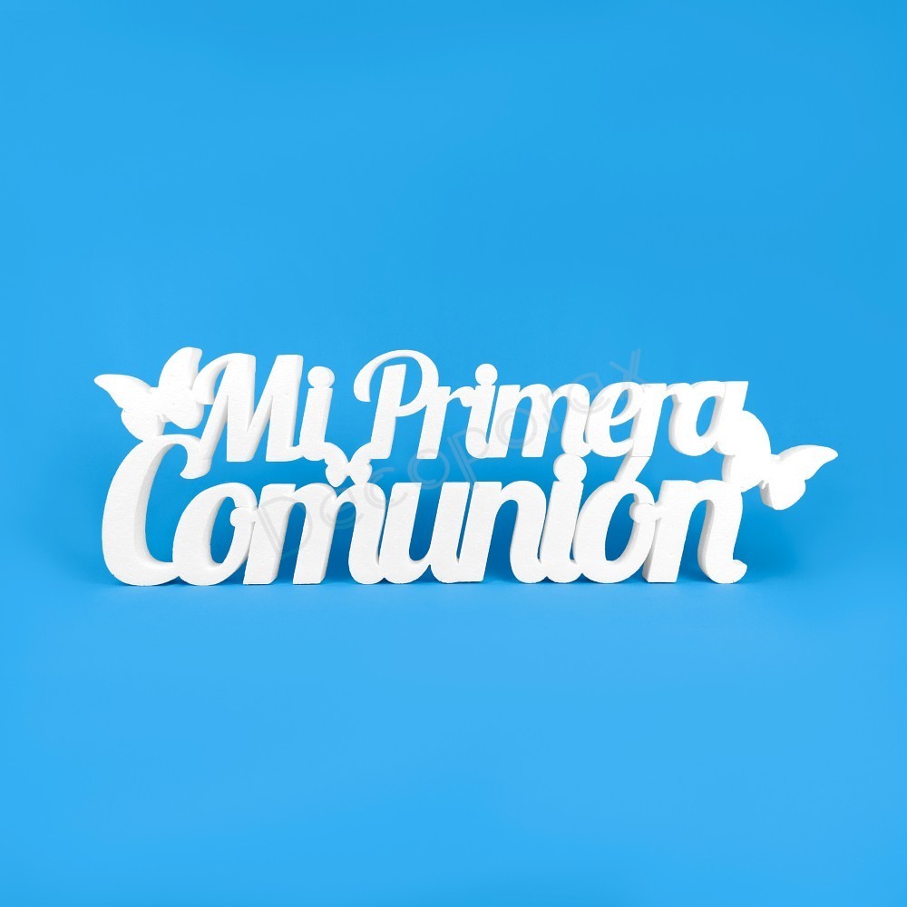 Lettrage Ma Première Communion papillons 75 cm