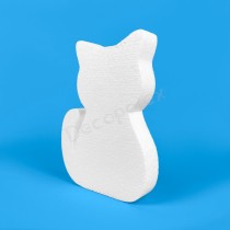 Polystyrene cat shape for crafts and decoration