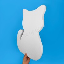 Gatto in polistirolo da decorare fai da te